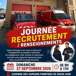 Journée de recrutement sapeurs pompiers volontaires